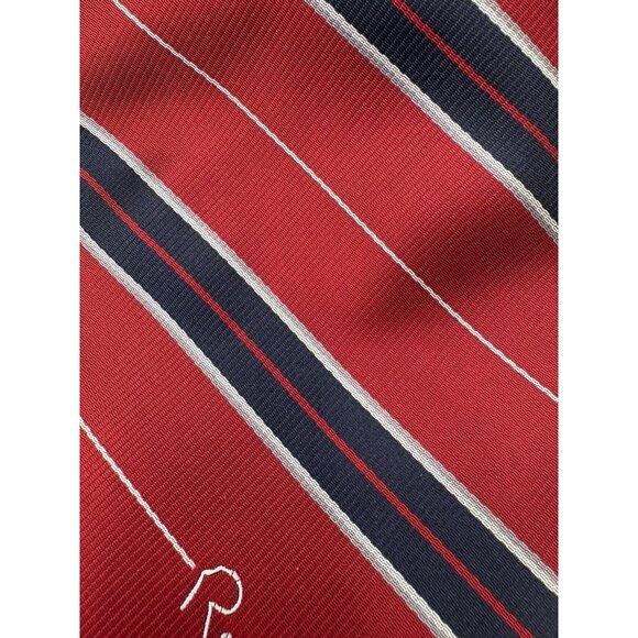 Ronald Reagan Necktie 100% Silk Signature Presidential Library Neck Tie Red Blue - Picture 4 of 8